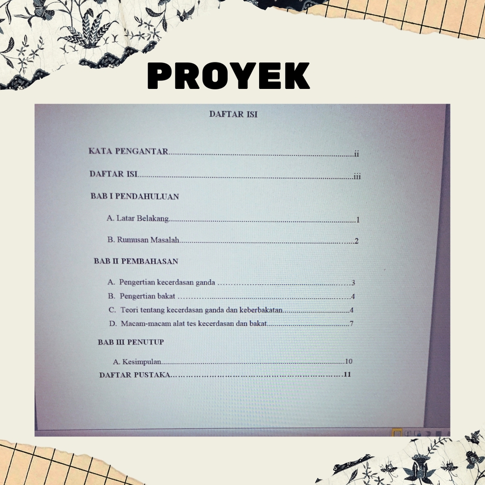 Jasa pengetikan online untuk proyek, skripsi, makalah, tugas sekolah, proposal, dan lainnya dengan harga terjangkau.