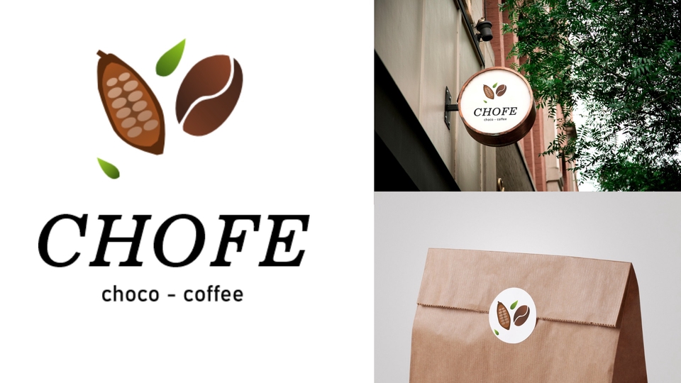 Logo Chofe coklat kopi, jasa desain logo online, desain logo cafe, logo perusahaan, buat logo online, membuat logo.