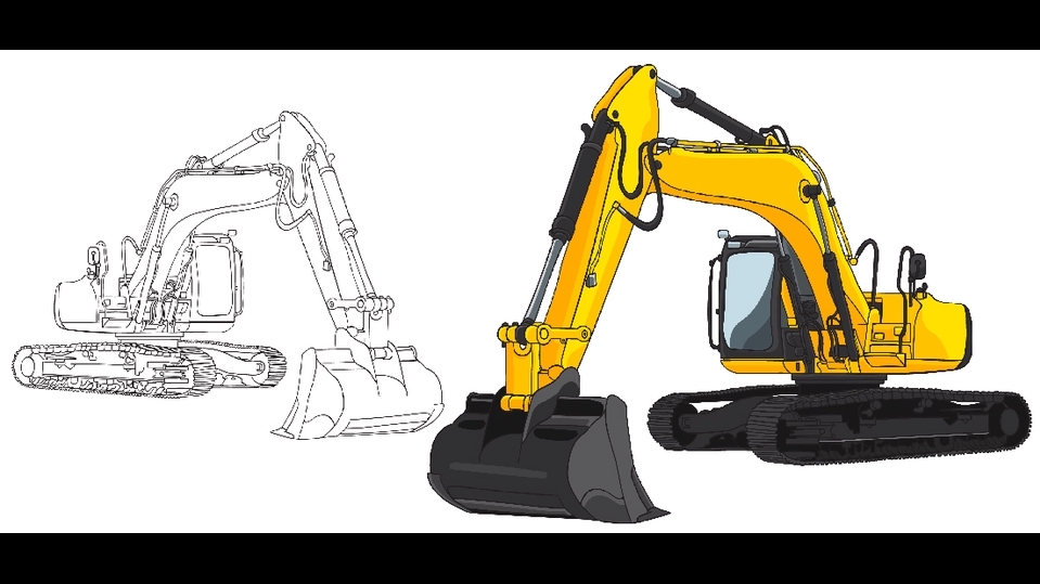 รับวาดรูปภาพประกอบ เครื่องจักร ขุดดิน รับวาดภาพประกอบ นิทาน รับวาดภาพประกอบเกมส์ออนไลน์ วาดภาพนิทาน