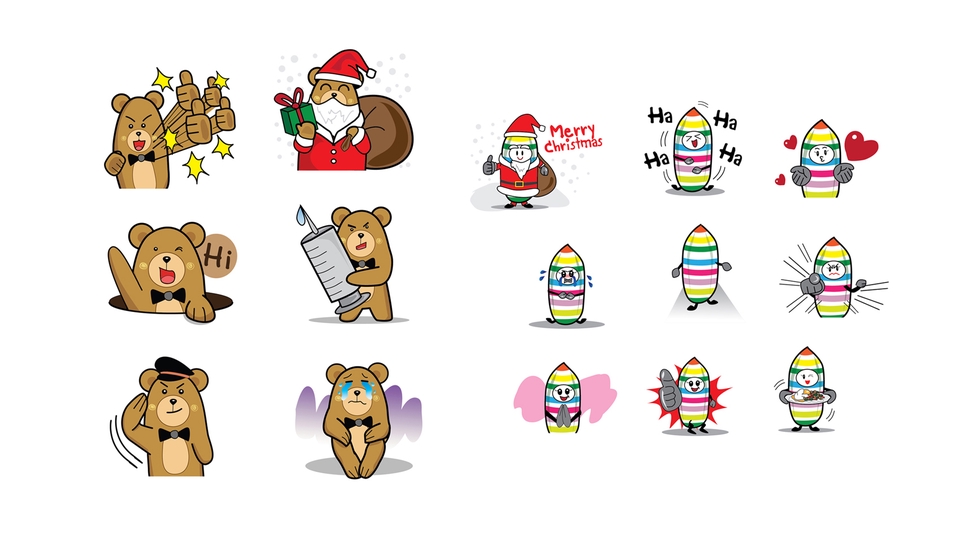 ออกแบบ LINE Sticker - สติ๊กเกอร์ไลน์ สุดปัง อลังการ - 1