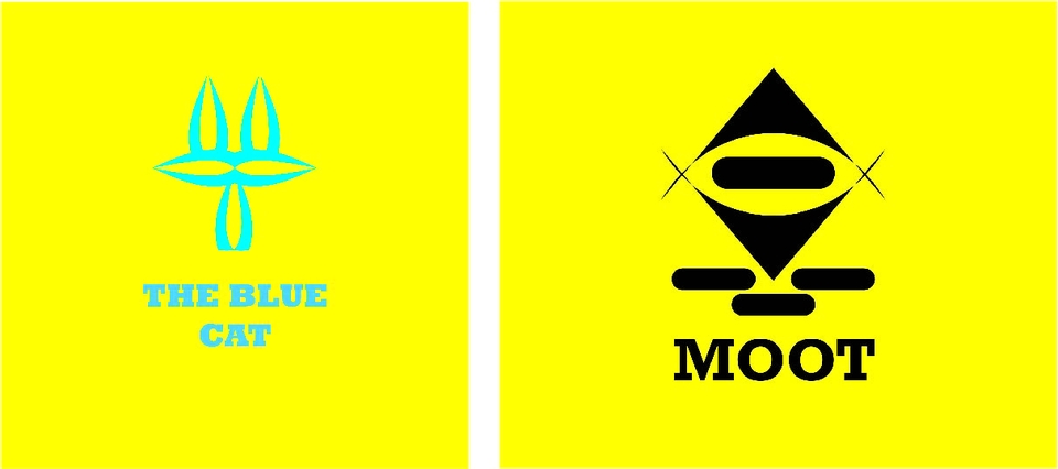 Logo desain untuk bisnis dengan desain minimalis dan warna biru dan kuning. Layanan desain logo profesional untuk perusahaan, cafe, restoran, online shop dan lainnya.