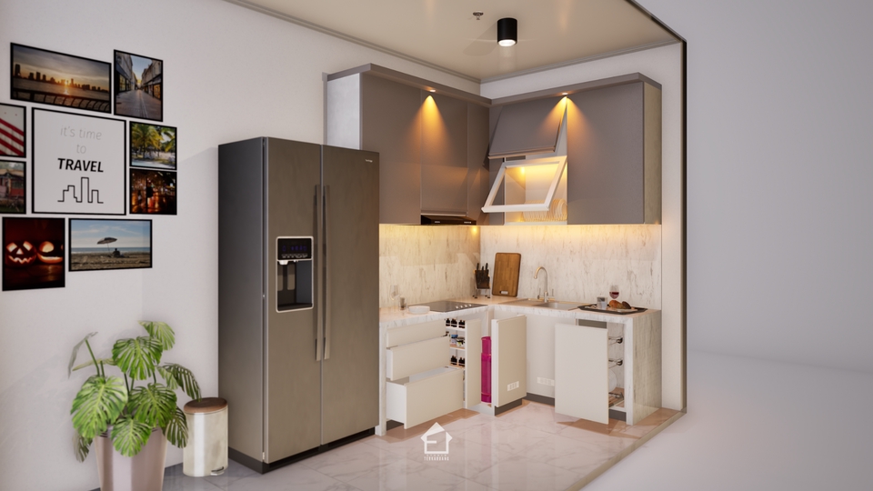 3D & Perspektif - Desain 3D Interior + Render & Animasi - 8