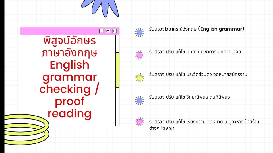 พิสูจน์อักษร - รับพิสูจน์อักษร ตรวจไวยากรณ์ภาษาอังกฤษ  - 1