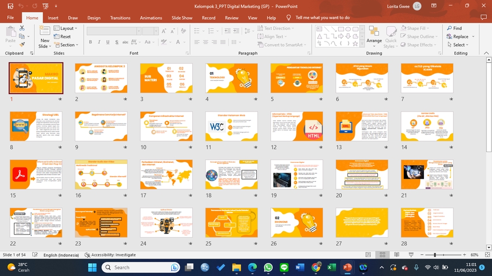 Presentasi - DESAIN PRESENTASI KULIAH, BISNIS, EVENT YANG ELEGANT serta dilengkapi icon sehingga tampilan menarik - 3