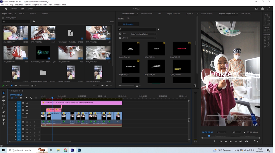 Video Editing - Video Editing Acara, Youtube, IG, FB, Tiktok (Adobe Premiere Pro, After Effect) - 9