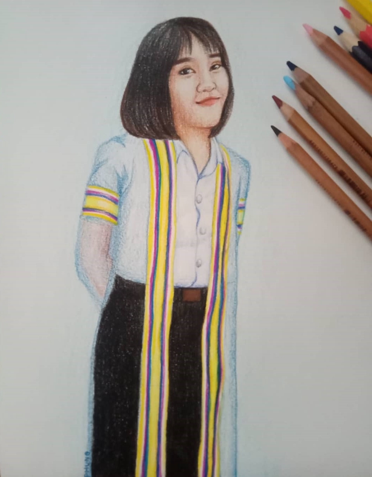 วาดภาพเหมือน Portrait - รับวาดภาพเหมือน ดินสอ ปากกา สีไม้ สีอะคริลิค สีน้ำมัน Portrait คน สัตว์ ดอกไม้ วิว - 12