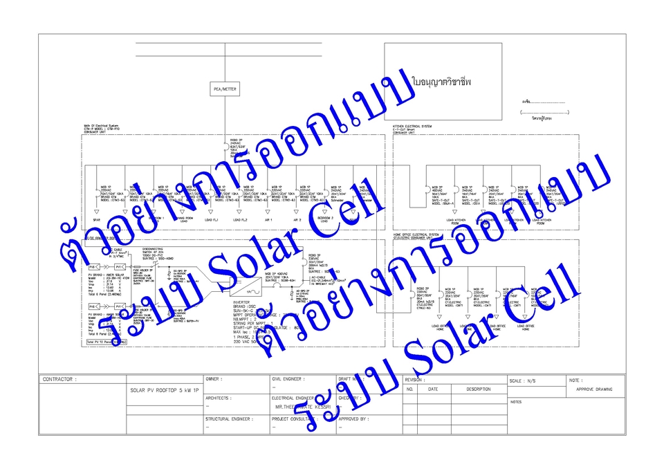 เขียนแบบวิศวกรรมและออกแบบโครงสร้าง - ออกแบบระบบภายใน-นอกอาคาร ,Solar Cell และอื่นๆ - 3