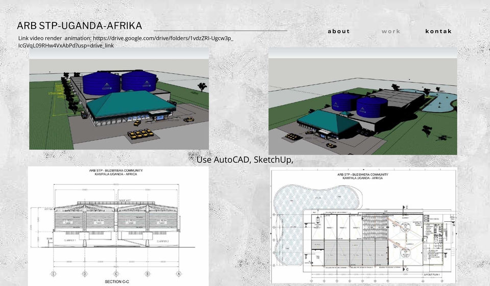 Jasa desain 3d eksterior untuk bangunan pabrik pengolahan air minum di Uganda, Afrika.