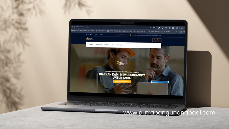 Jasa pembuatan website profesional dengan desain menarik untuk company profile.