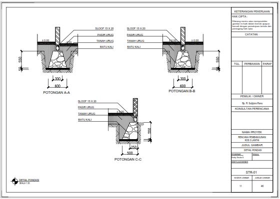 CAD Drawing - Gambar Kerja dan Gambar IMB - 4
