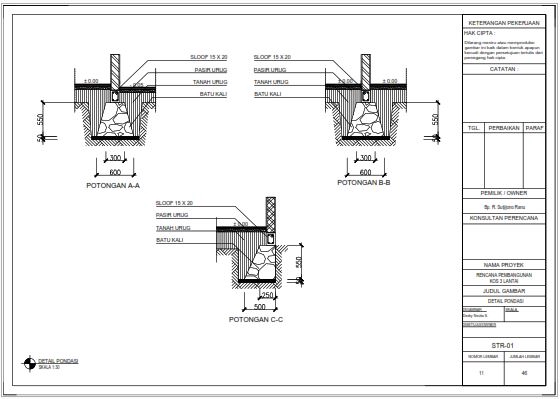 CAD Drawing - Gambar Kerja dan Gambar IMB  - 4