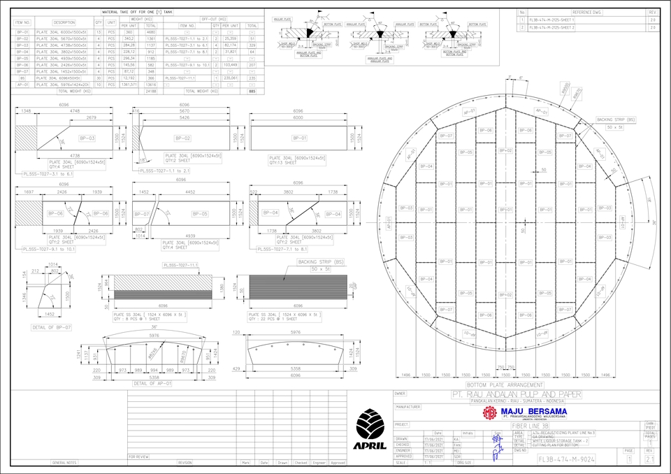 CAD Drawing - DED [Detail Engineering Design] Storage Tank API 650 - 6