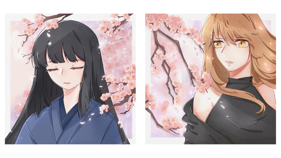 รับวาดรูปการ์ตูนอนิเมะหญิงและชาย สไตล์น่ารัก สีสันสดใส