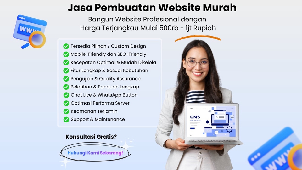 Web Development - Jasa Pembuatan Website Custom & Website Siap Pakai (Company Profile, LMS, E-Commerce, dll) - 1