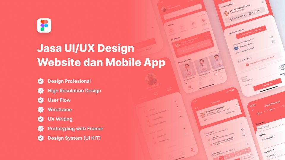 UI & UX Design - Jasa 𝗨𝗜/𝗨𝗫 𝗗𝗲𝘀𝗶𝗴𝗻 Include Design System, Auto Layout, Responsive, Elegan, dll [with Figma] - 1