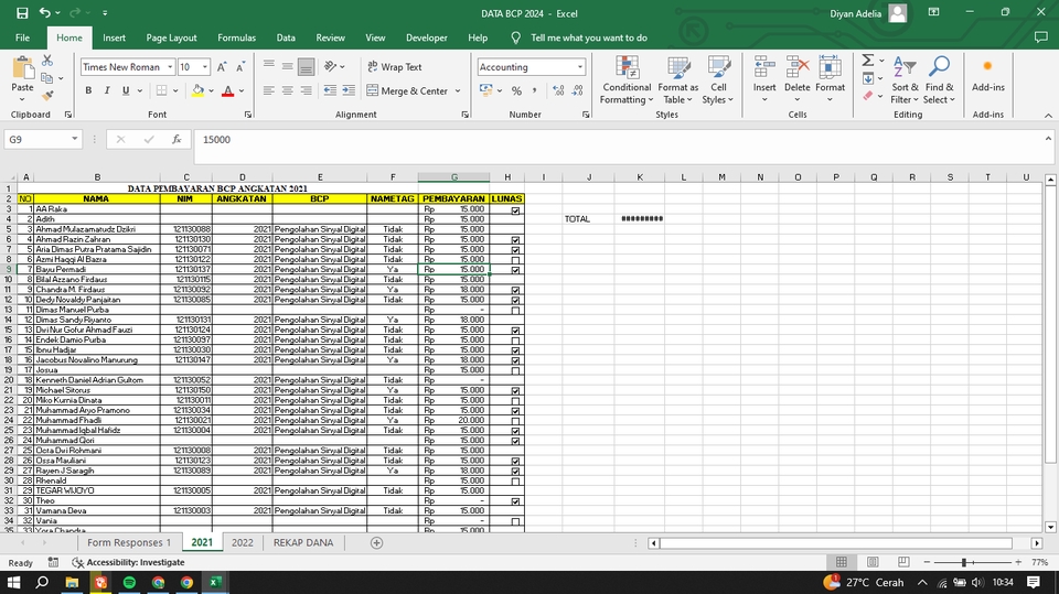 Jasa data entry excel untuk merangkum data dan input data online dari spreadsheet.