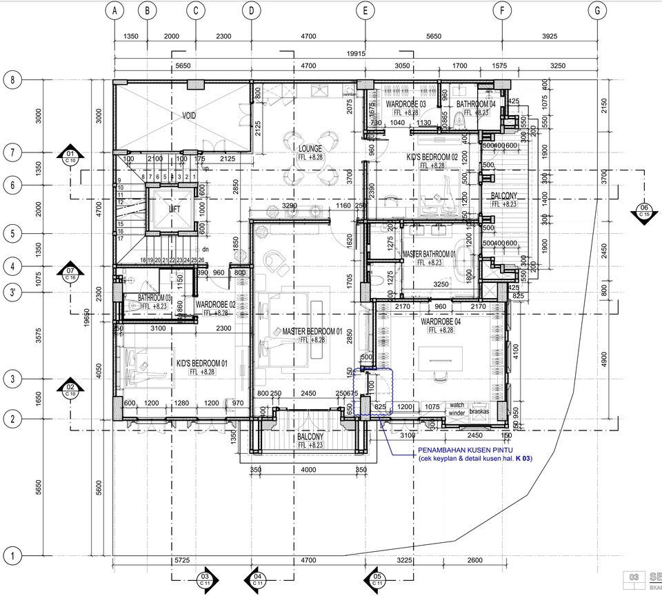 CAD Drawing - Gambar Kerja Autocad 2D : Arsitek, Struktur, MEP - 4