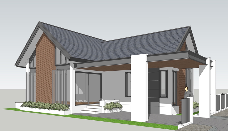 เขียนแบบวิศวกรรมและออกแบบโครงสร้าง - ออกแบบ-เขียนแบบก่อสร้าง 2D-3D บ้านพักอาศัย อาคารต่างๆ - 4