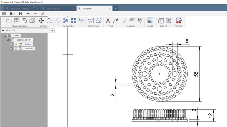 CAD Drawing - Desain CAD untuk manufacturing dan/atau 3D Printing - 6