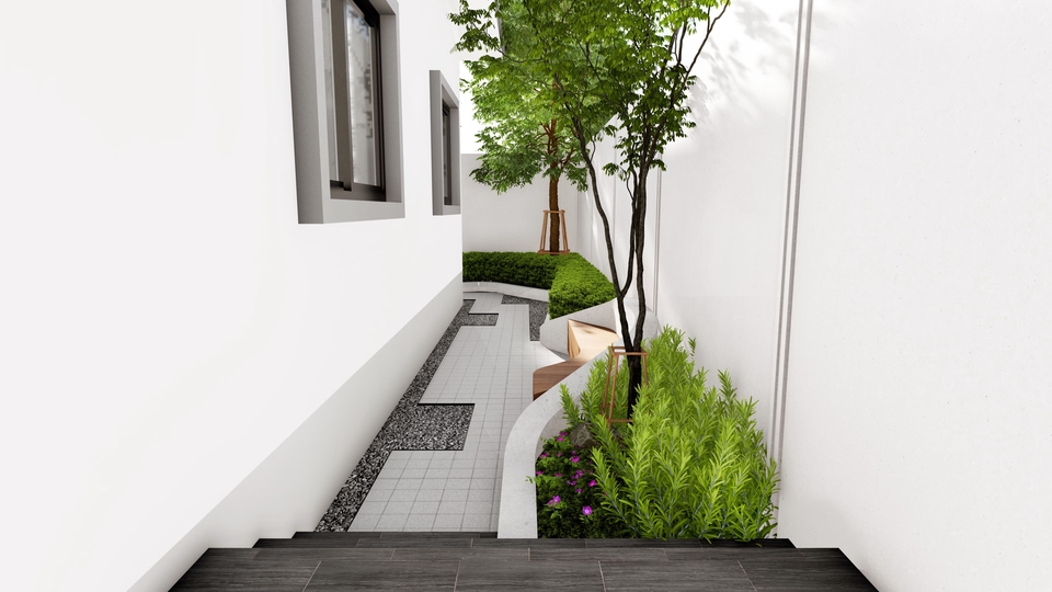 รับออกแบบภูมิทัศน์สไตล์โมเดิร์น จัดสวนสวย งบประมาณไม่เกินงบ ออกแบบสวนสวย ตกแต่งสวน จัดสวนบ้าน