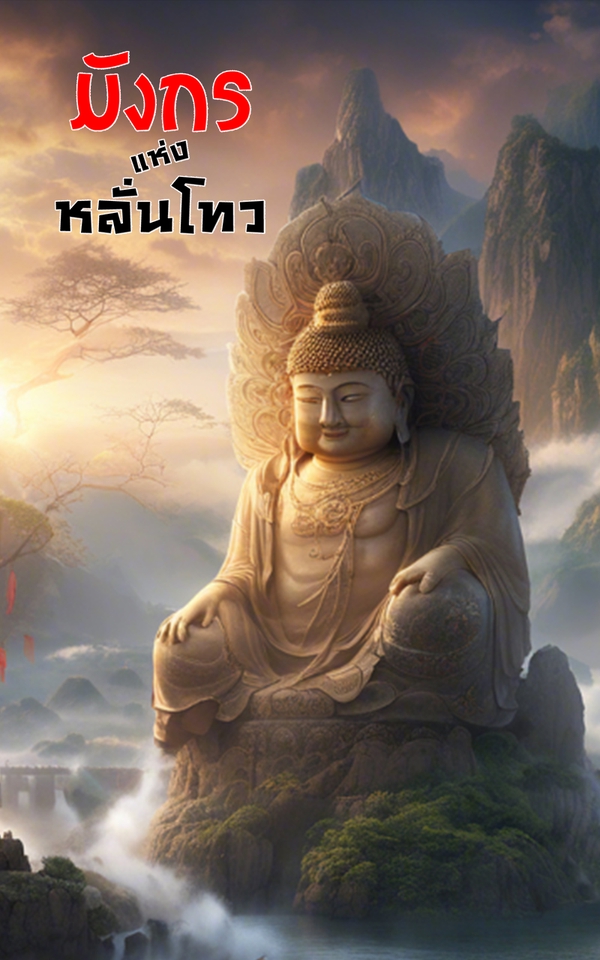 รับวาดภาพประกอบ ภาพวาดภาพพระพุทธเจ้า นั่งสมาธิ บนภูเขา