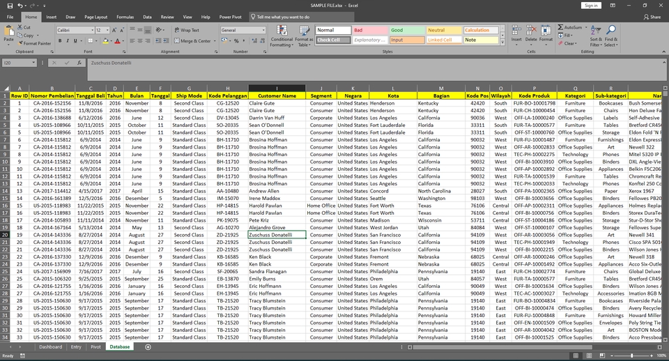 Analisis Data - Excel Dynamic Dashboard | Data Visualization - 2