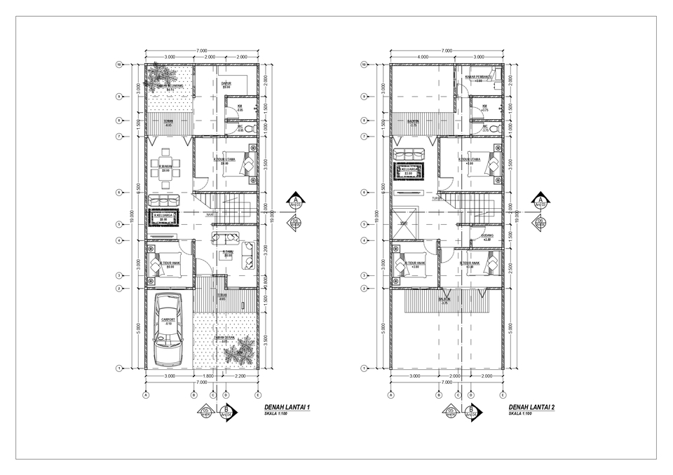CAD Drawing - Gambar Kerja Rumah Tinggal Mulai dari Rp. 10.000/m2 (Harga bisa dinego) - 2
