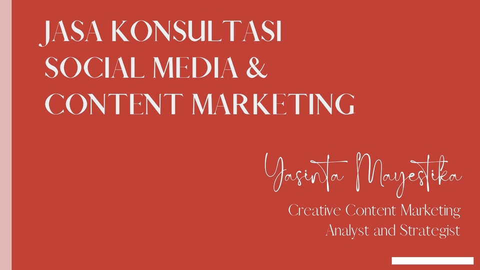 Pemasaran - JASA KONSULTASI: SOCIAL MEDIA AND CONTENT MARKETING - 1