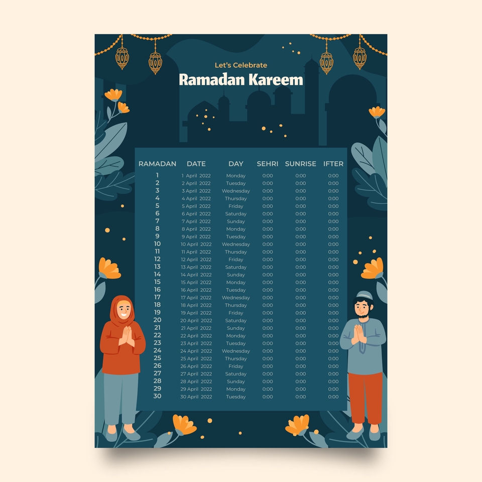 Digital Printing - Desain Imsakiyah/Jadwal Sahur dan Buka Puasa Ramadhan 1444 H untuk Perusahaan, Sekolah, Lembaga Lain - 7