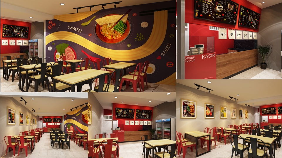 3D & Perspektif - JASA DESAIN INTERIOR CAFE DAN FOODCOURT - 19