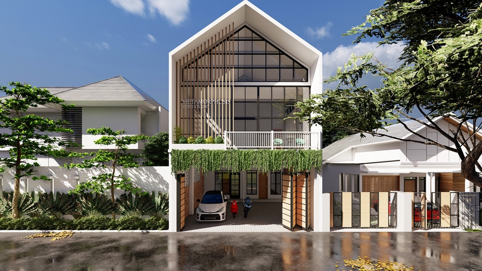 3D & Perspektif - Desain Arsitektur + Denah 3D + Rendering Exterior - 1