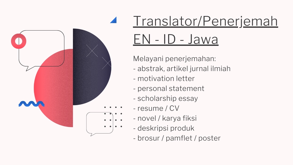 Penerjemahan - Translator Penerjemah Bahasa Inggris/Bahasa Indonesia/Bahasa Jawa - 1