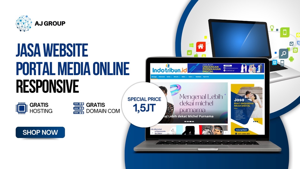 Jasa Lainnya di Web dan Pemrograman - Jasa Buat Website Media Online CMS Wordpress Cuma 1500K  Gratis Hosting dan Domain
