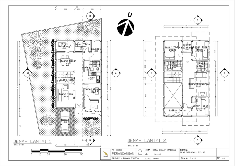 CAD Drawing - JASA DESAIN RUMAH TINGGAL, KOS-KOS, TOKO, DSB. HARGA MURAH, GAMBAR 2D/3D  - 5