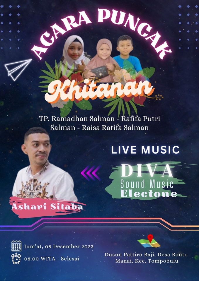 Jasa desain undangan pernikahan unik dan murah, desain spanduk, dan jasa desain kartu nama.