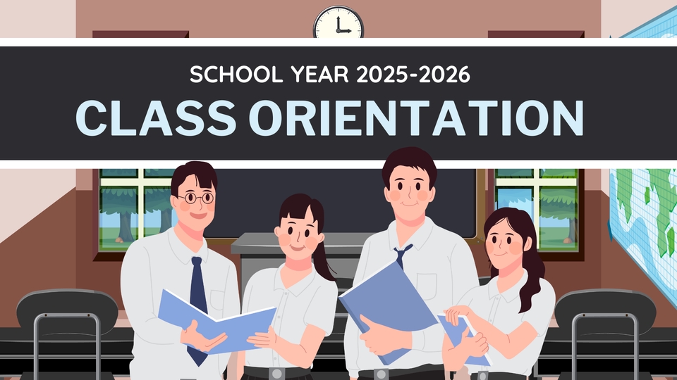 Jasa desain presentasi powerpoint sekolah dengan desain menarik dan profesional untuk orientasi siswa baru tahun ajaran 2025-2026.