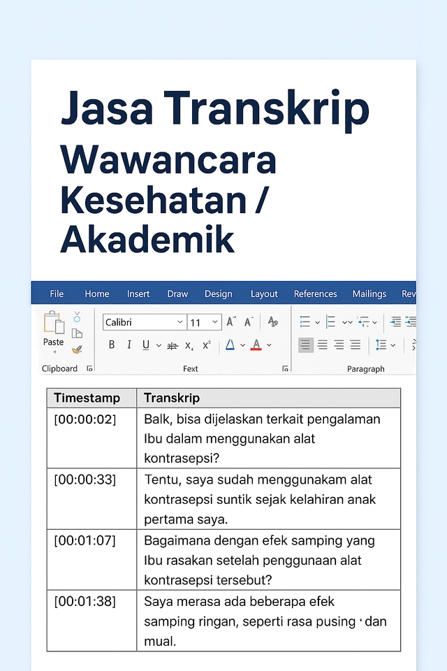 Transkripsi - Jasa Transkrip Audio / Video Akademik & Non Akademik ke Teks Bahasa Indonesia | Cepat & Akurat - 3
