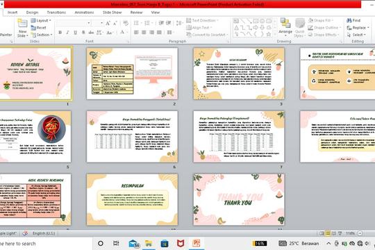Jasa pembuatan presentasi powerpoint dengan desain modern dan profesional.