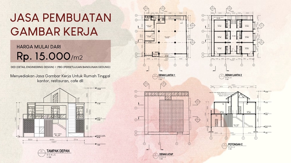 Jasa Editing Video Online Berkualitas & Profesional - Jasa Gambar Kerja Rumah Tinggal, Gedung, Cafe dsb (untuk kebutuhan di lapangan atau kebutuhan PBG)