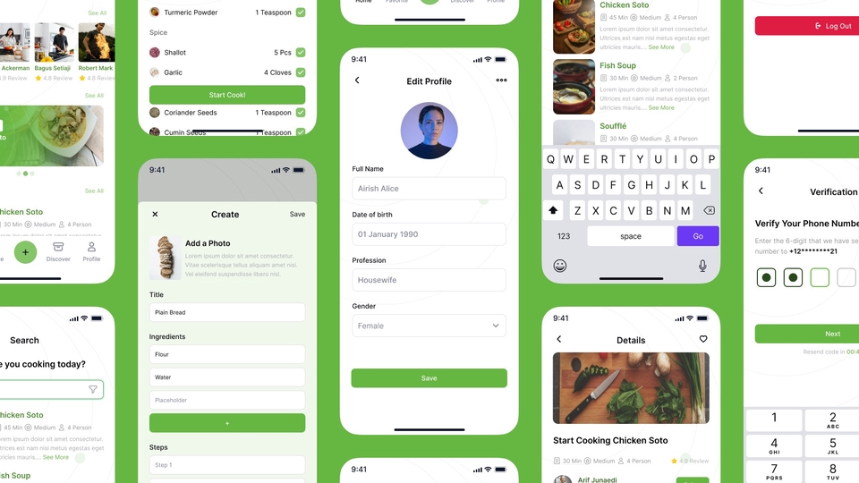 Contoh desain aplikasi mobile UI UX dengan tampilan sederhana dan modern, desain UI UX untuk aplikasi mobile, freelancer UI UX, desain aplikasi, jasa desain UI UX.