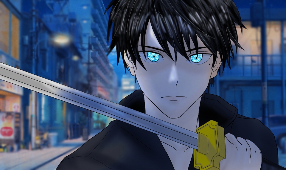 รับวาดรูปการ์ตูน รับวาดอนิเมะชายหนุ่มถือดาบในเมืองในเวลากลางคืน ภาพวาดสไตล์อนิเมะคุณภาพสูง วาดตัวการ์ตูน วาดการ์ตูนอนิเมะ ภาพวาดสวยงาม วาดภาพการ์ตูน รับวาดรูปการ์ตูนราคาถูก ออกแบบตัวละคร วาดภาพเหมือนการ์ตูนไทย ภาพวาดดิจิทัล รับวาดรูปการ์ตูน รับวาดการ์ตูนเหมือนจริง