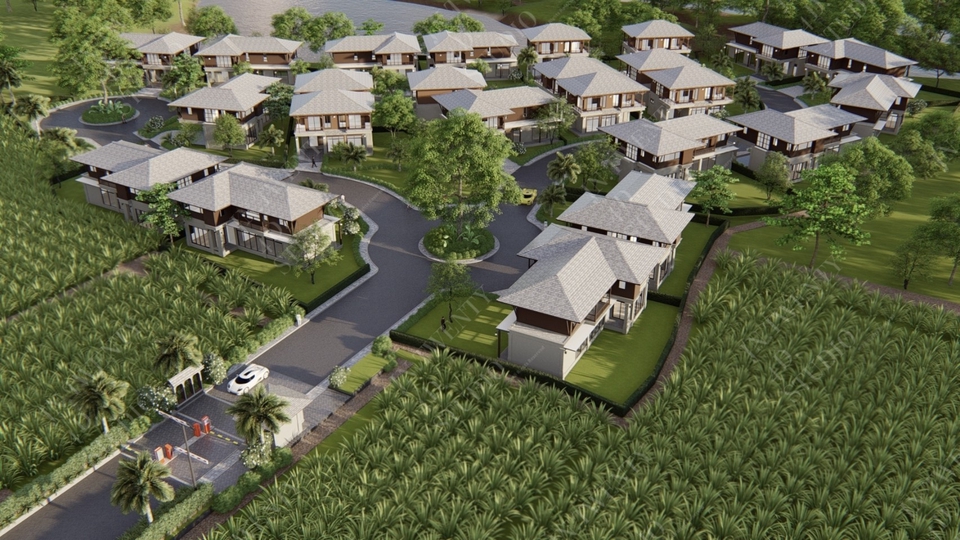 3D Perspective - บริการ 3D rendering ภาพ Perspective ผังโครงการ (Bird eye view) /ภายนอก/ภายใน - 2