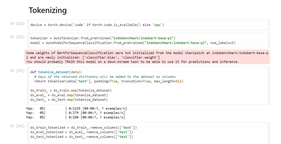Jasa Analisis Data Python - Tokenizing Data dengan BertTokenizer