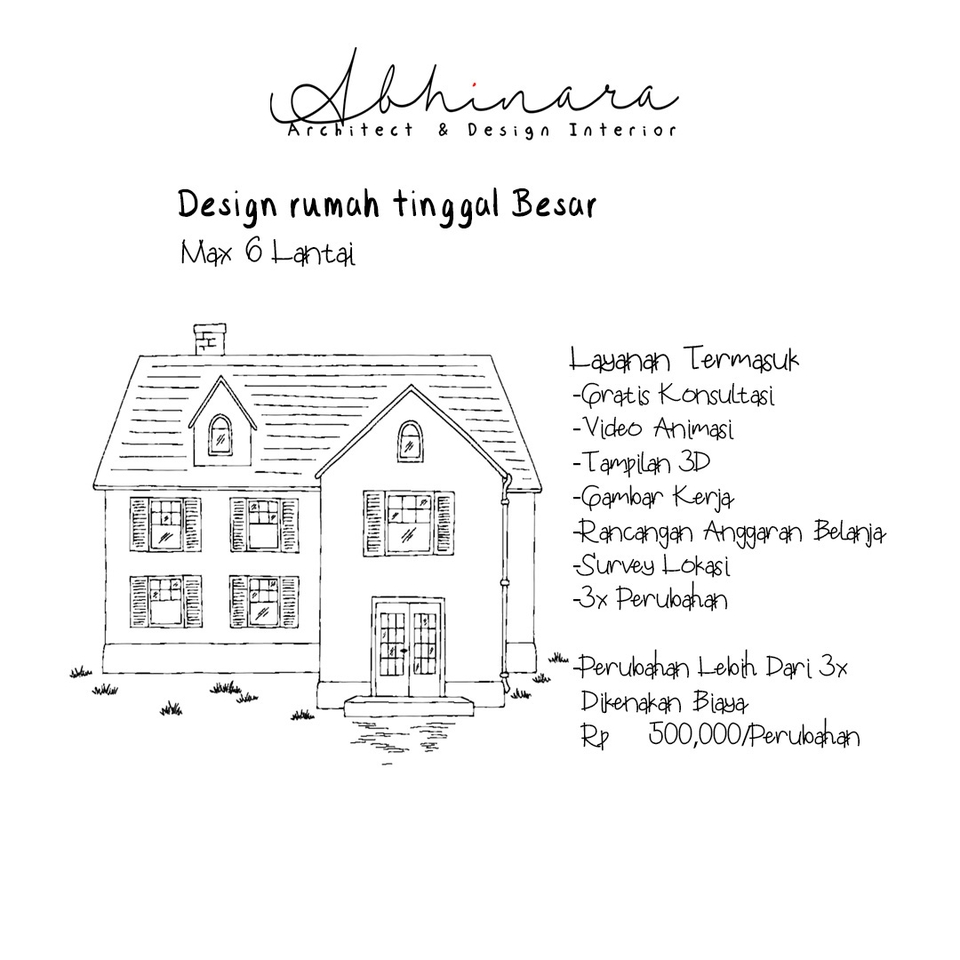 3D & Perspektif - Jasa arsitek & Desain Interior Bandung , Gambar Kerja, RAB (Desain Rumah, Cafe, Restoran, Toko, dll) - 5