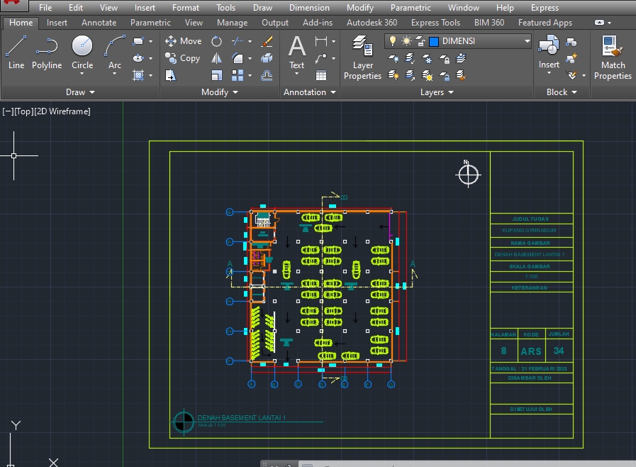 CAD Drawing - Desain dan Gambar 2D Autocad Bangunan  - 3