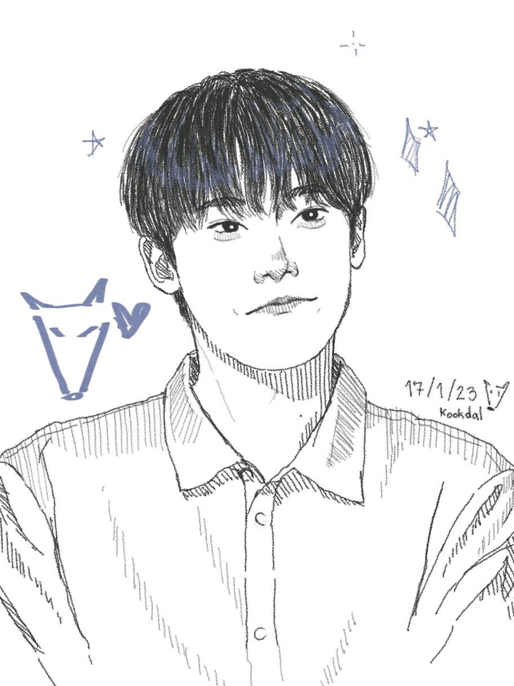 วาดแฟนอาร์ต - ☆รับวาดแฟนอาร์ต ภาพเหมือน semi-portrait ลายเส้นเกาหลี☆ - 9