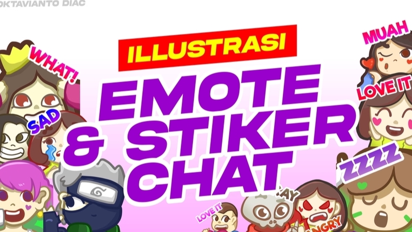 Stiker LINE - Desain Stiker Digital Lucu untuk Keperluan Produk Anda (Stiker Whatsapp, Line Chat, Streaming, dll) - 1