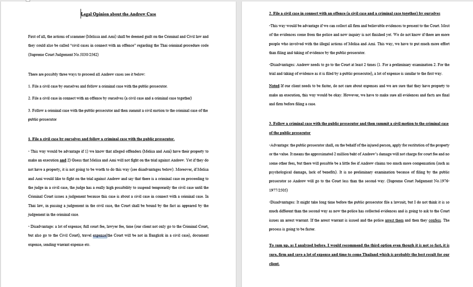 ปรึกษากฎหมายเกี่ยวกับการดำเนินการทางกฎหมายและเอกสารสัญญาต่างๆ ทนายฟรีแลนซ์ช่วยคุณได้!