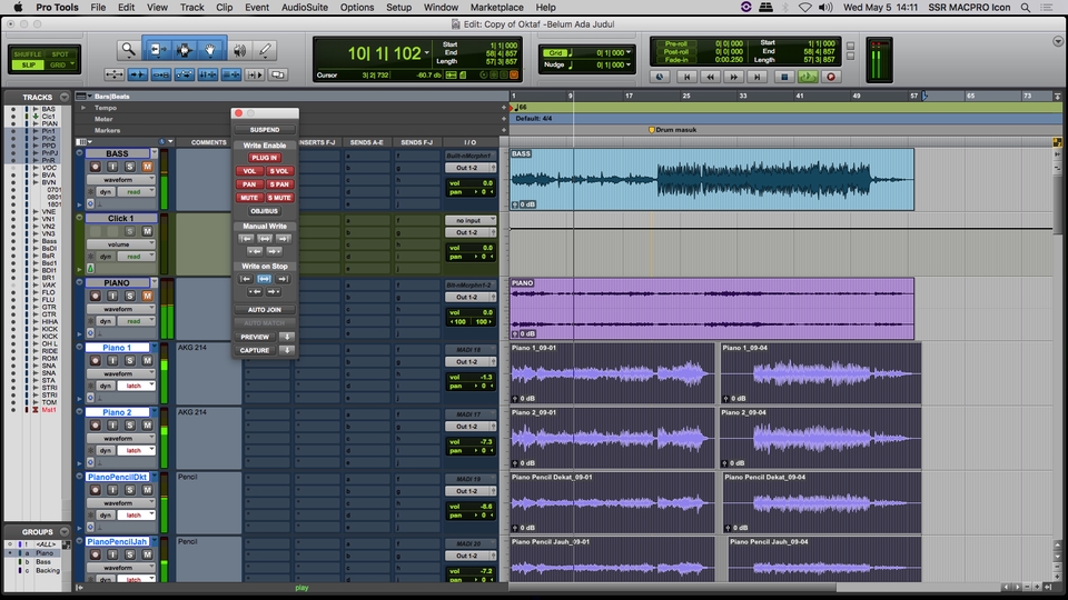Jasa pembuatan backsound profesional dengan aplikasi editing audio untuk video.
