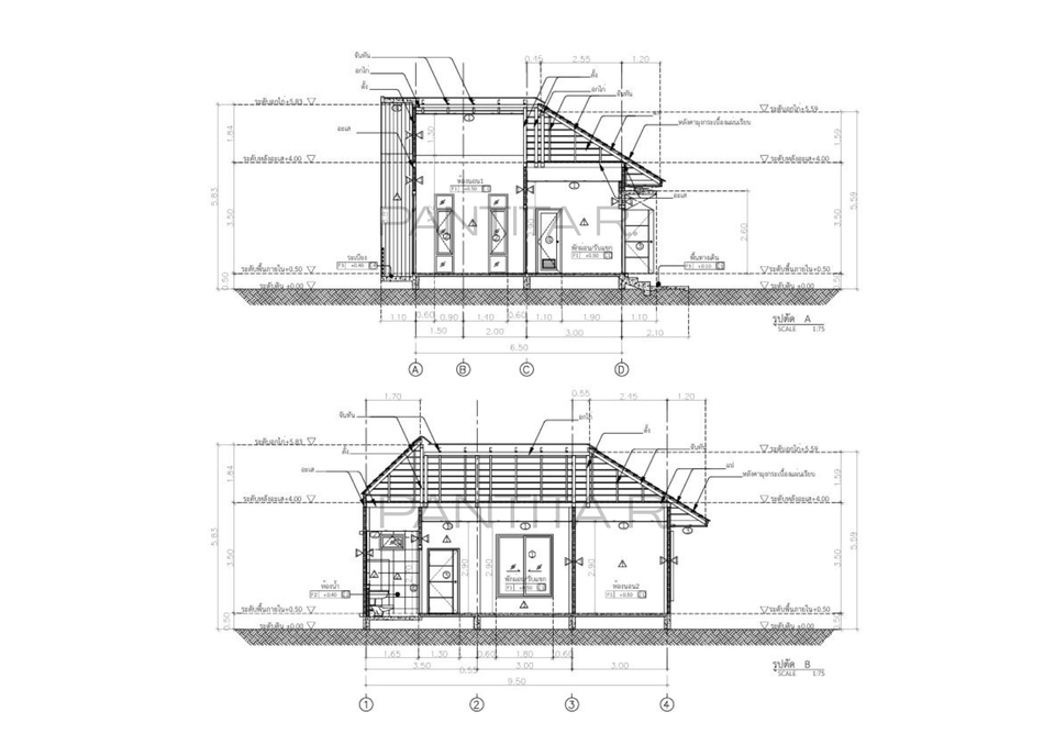 ออกแบบแปลน - รับออกแบบ เขียนแบบ ดราฟแบบสถาปัตยกรรม (Autocad) - 7